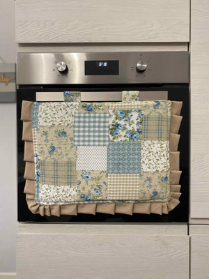 Copriforno fantasia PATCHWORK - azzurro