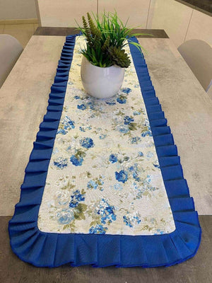 Centro tavola fantasia floreal blu