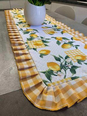 Centro tavola fantasia limoni quadrettato