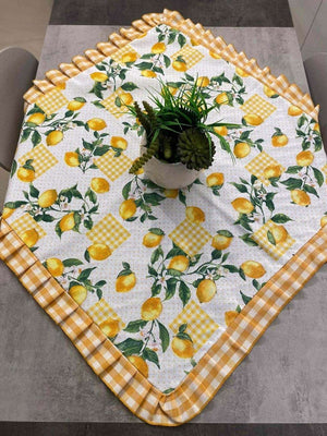 Centro tavola fantasia limoni quadrettato