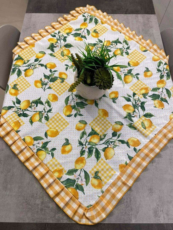 Centro tavola fantasia limoni quadrettato