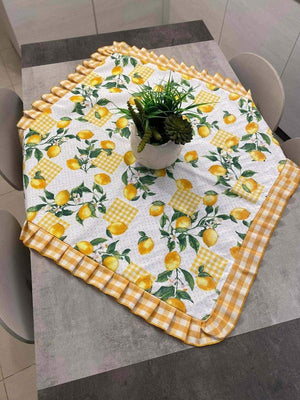 Centro tavola fantasia limoni quadrettato