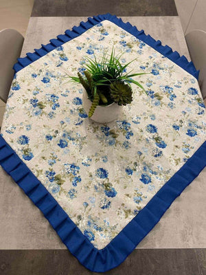 Centro tavola fantasia floreal blu