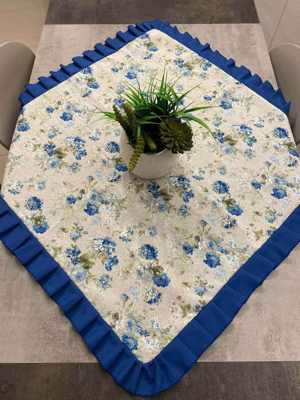 Centro tavola fantasia floreal blu