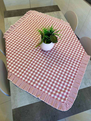 Centro tavola fantasia quadrettato rosa