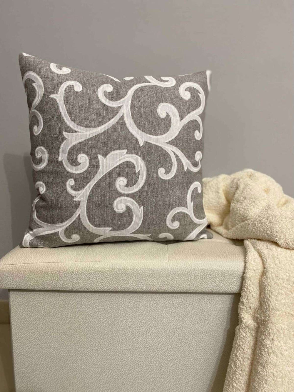 Cuscino arredo fantasia venezia grigio