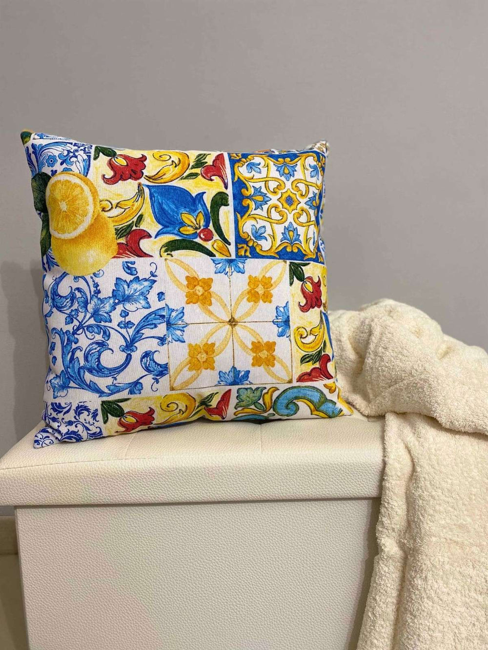Cuscino arredo fantasia AMALFI - blu