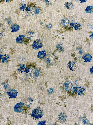 Tovaglia da tavola fantasia floreal blu