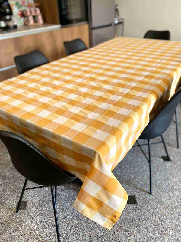Tovaglia da tavola fantasia quadrettato giallo