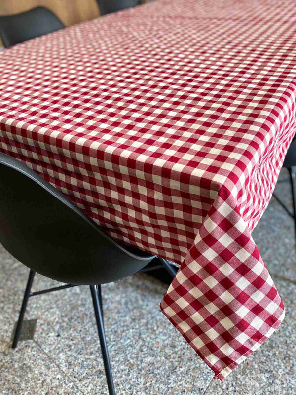 Tovaglia da tavola fantasia quadrettato rosso