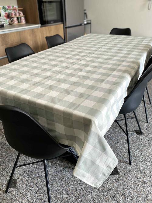 Tovaglia da tavola fantasia quadrettato grande grigio