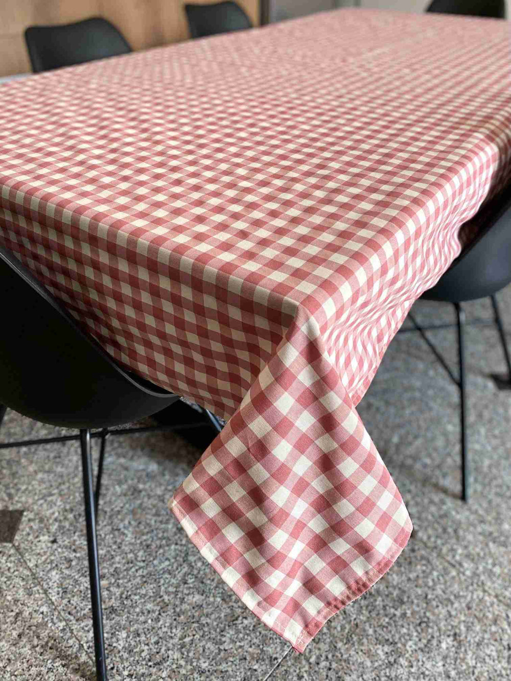 Tovaglia da tavola fantasia quadrettato rosa