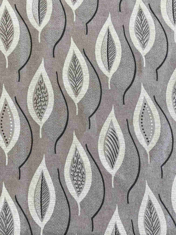 Tovaglia da tavola fantasia FOGLIE - grigio