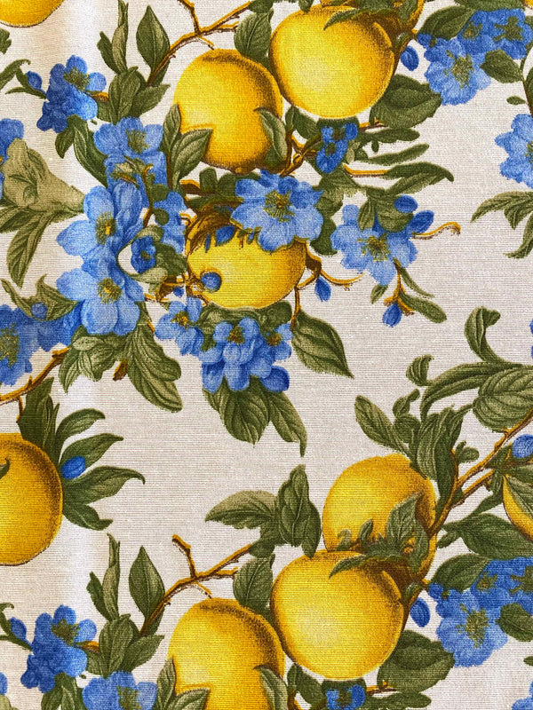 Tovaglia da tavola fantasia limoni blu