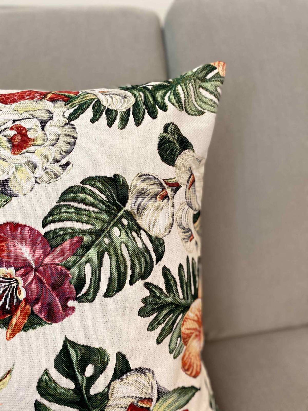 Cuscino arredo fantasia gobelin tropicale