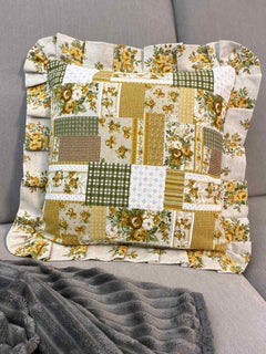 Cuscino arredo romantic fantasia PATCHWORK - verde
