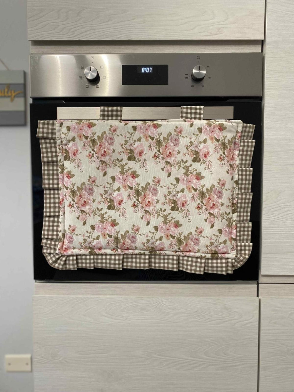 Copriforno fantasia fiorellino rosa