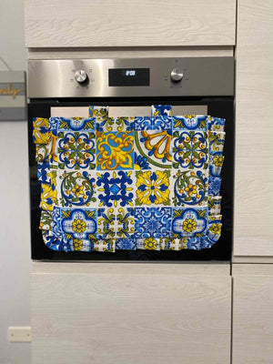 Copriforno fantasia POSITANO - blu