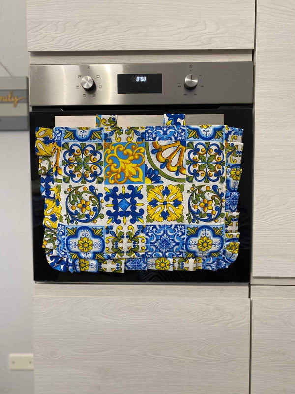 Copriforno fantasia POSITANO - blu