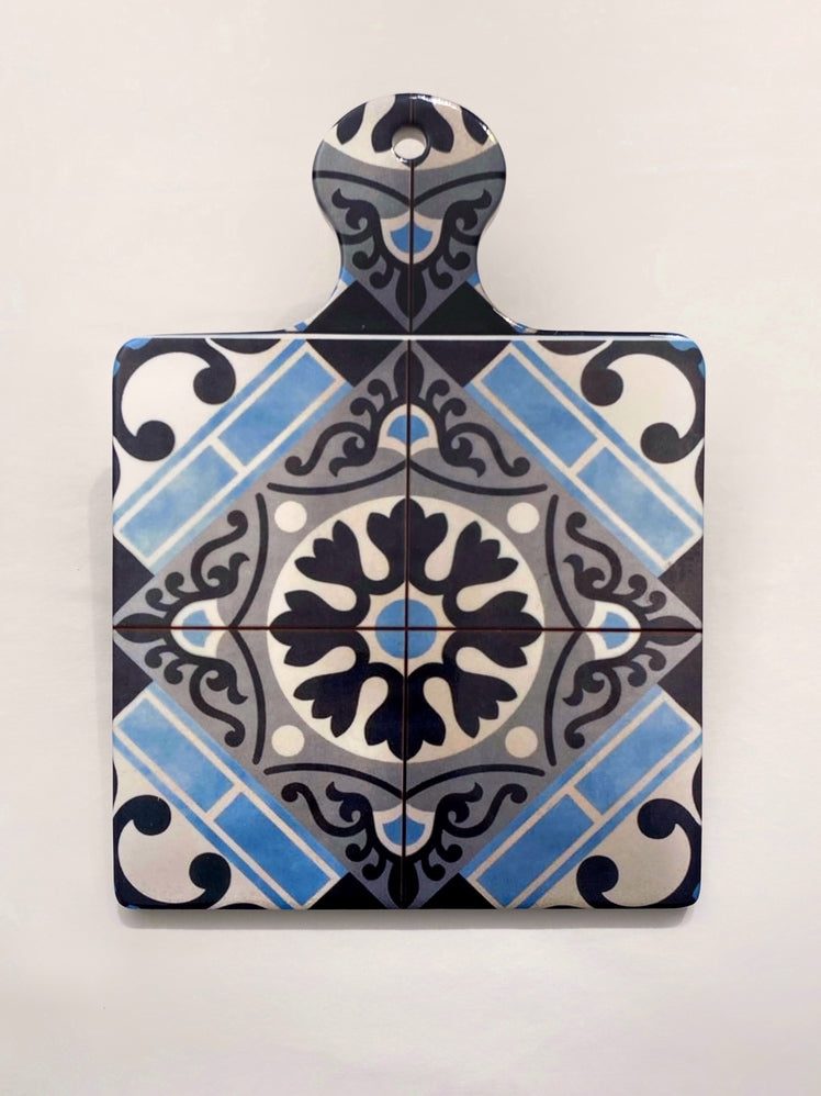 Sottopentola maiolica in ceramica blu