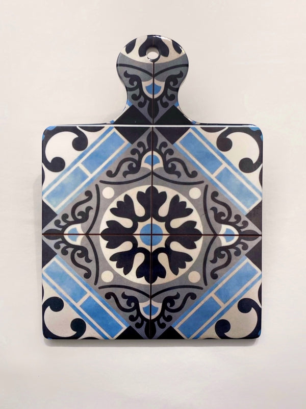 Sottopentola maiolica in ceramica blu