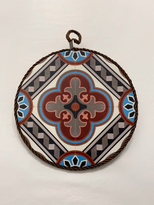 Sottopentola maiolica in ceramica bordeaux