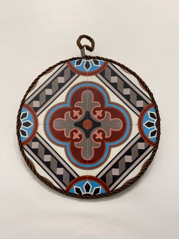 Sottopentola maiolica in ceramica bordeaux