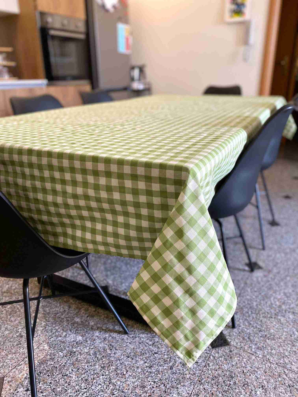 Tovaglia da tavola fantasia quadrettato verde