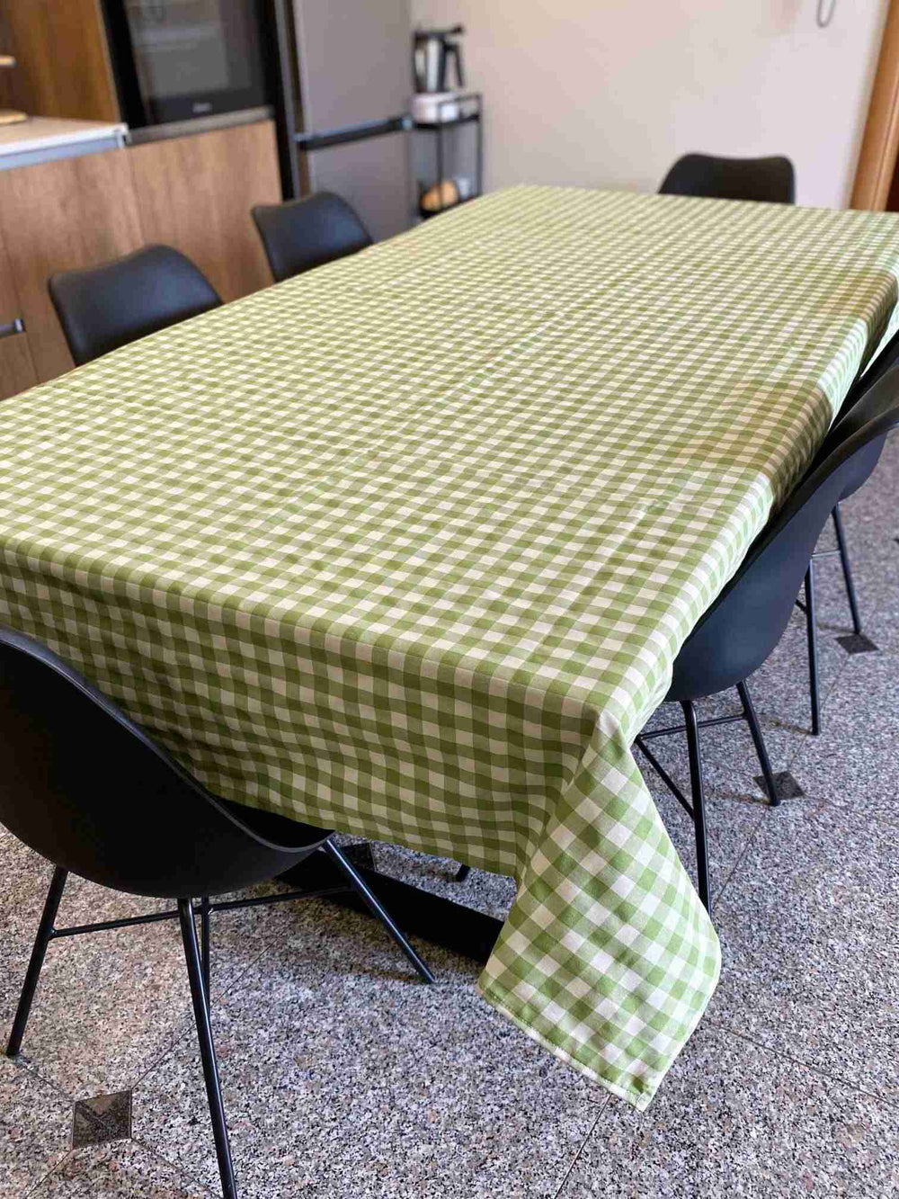 Tovaglia da tavola fantasia quadrettato verde