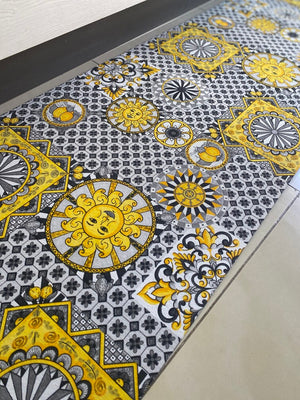 Passatoia cucina fantasia maiolica sole