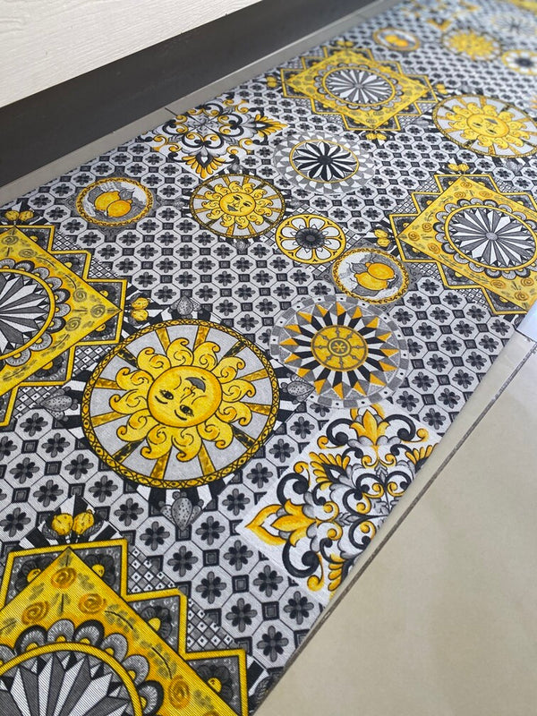 Passatoia cucina fantasia maiolica sole