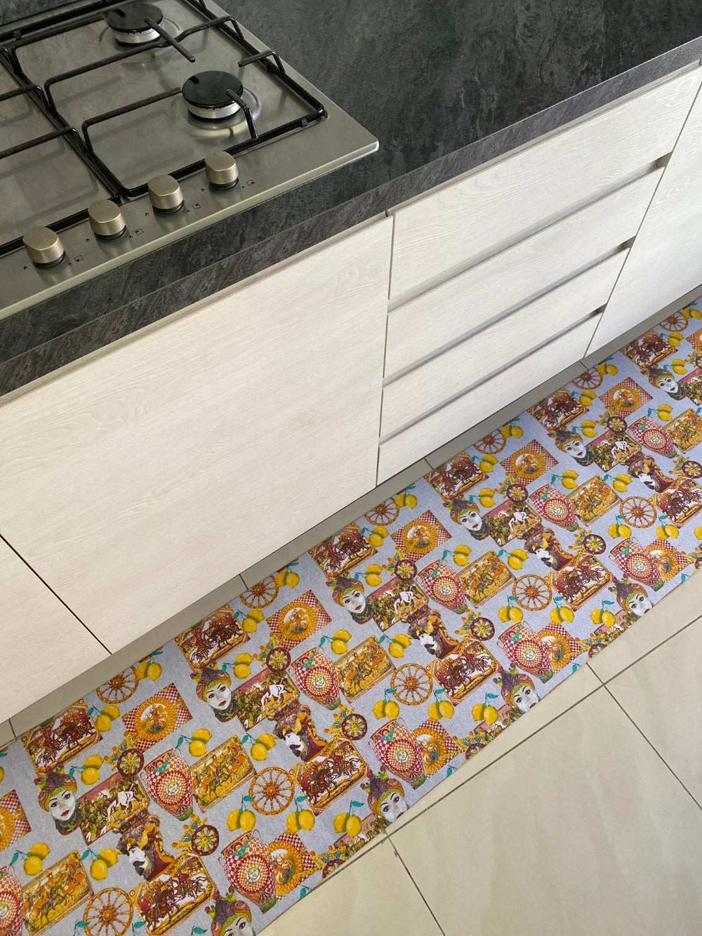 Passatoia cucina fantasia teste di moro