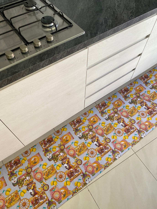 Passatoia cucina fantasia teste di moro
