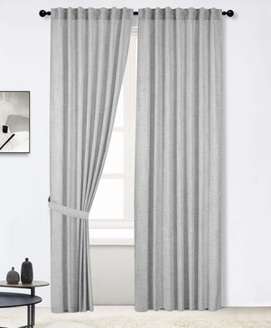Tenda Semi-oscurante effetto lino LEROY con passanti posteriori