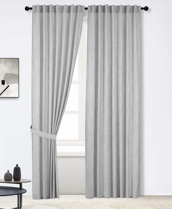 Tenda Semi-oscurante effetto lino LEROY con passanti posteriori