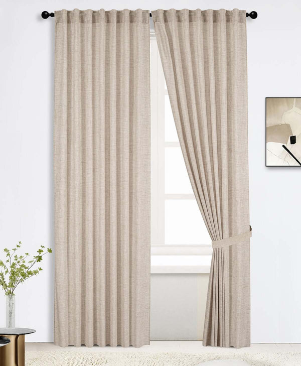 Tenda Semi-oscurante effetto lino LEROY con passanti posteriori