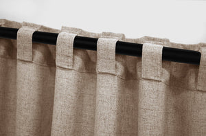 Tenda Semi-oscurante effetto lino LEROY con passanti posteriori